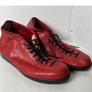 Vintage Zodiac USA Red Leather High Top Sneakers Women’s 10M 80s